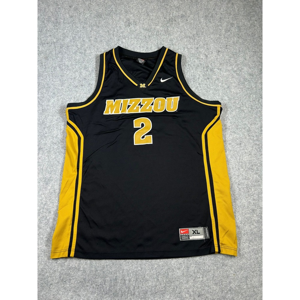 Vintage Nike Missouri Mizzou Jersey Mens XL Black Basketball Tigers #2